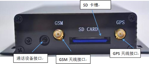 伊路安行（CareDrive）车辆定位管理追踪器MRVL终端的天线侧面板及说明图像